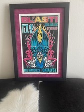 Jimbo Phillips Signed Concert Poster Blast And Dishrag Prof Framed Santa Cruz