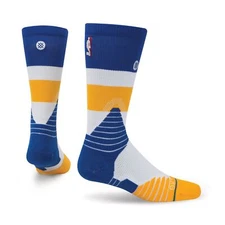 [M559D6CCGS-BLU] Mens Stance NBA Golde State Warriors Core Crew Socks
