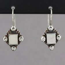 Vintage Silpada Oxidized Sterling Silver Drop Earrings W0335 HTF