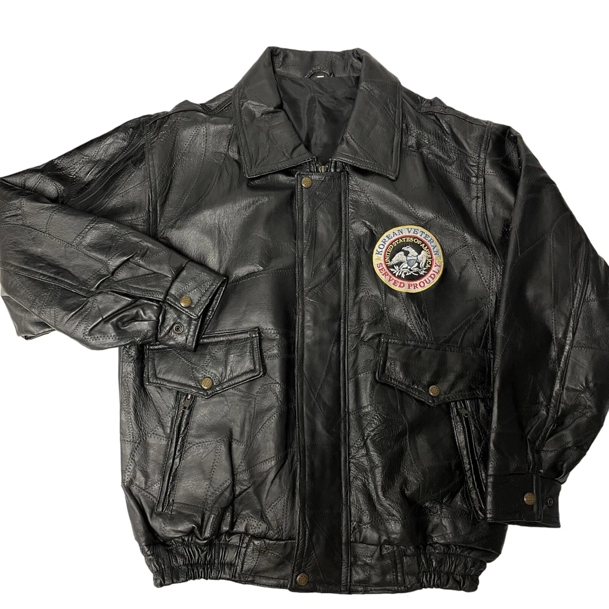Bomber/Harrington Leather 1980s Vintage Outerwear Coats & Jackets 