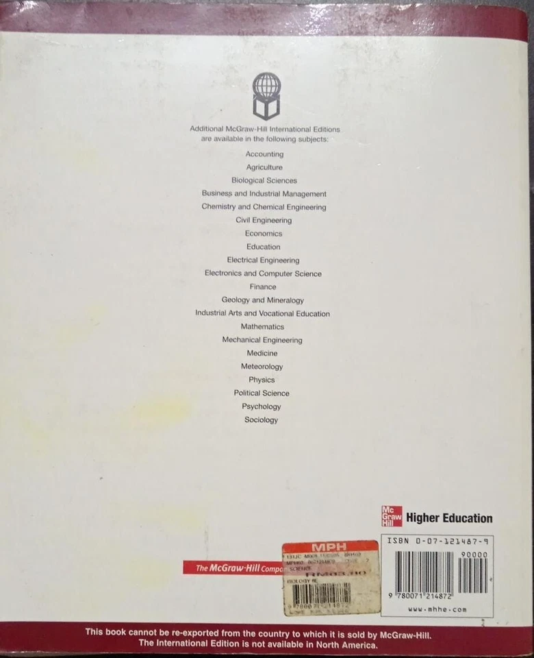 MINT Biology 8th edition by Sylvia S. Mader 2004 Softcover International Edition - Image 2 of 3