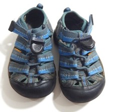 Keen Boys 8 Sandals Newport H2 Blue Gray Waterproof Closed Toe Hiking EUC