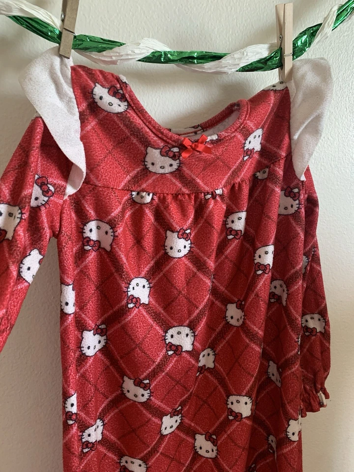Hello Kitty Holiday Nightgown With Ruffle Trim Rare 2018 - Image 2 of 4
