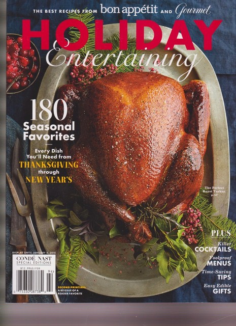 THE BEST RECIPES FROM BON APPETIT GOURMET 2017 HOLIDAY ENTERTAINING MAGAZINE EBay