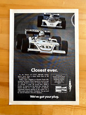 1974 Print Ad Champion Spark Plugs Bobby Unser Al Unser California 500 8"x11"