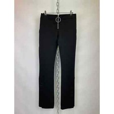 Paco Rabanne Black Wool O Ring Zipper Straight Leg Pants