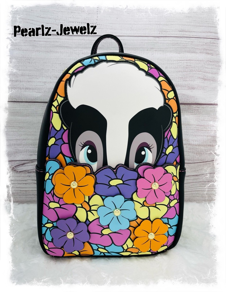 Loungefly Disney Bambi, Flower, Skunk Floral Mini Backpack Loungefly Bambi Flower Mini backpack New | Mercari main image 3