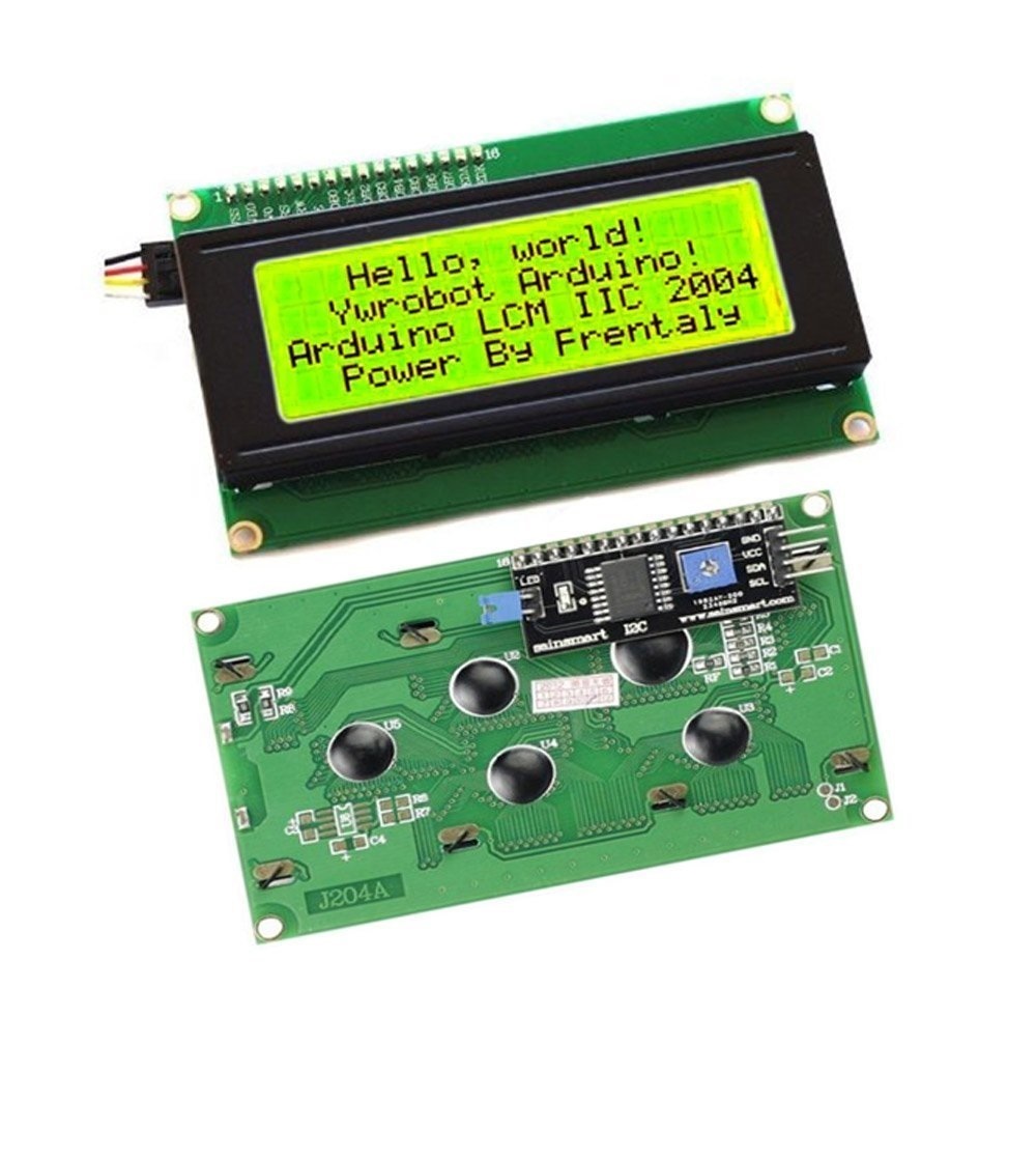 TFT 20x4 Character LCD Module Display - Yellow Backlight, I2C/TWI/SPI ...