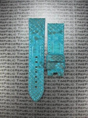 Bracelet Montre 2 Pièces VINTAGE G, Cuir Serpent Python 24mm Pour Panerai - Photo 1/4