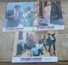 THE THOMAS CROWN AFFAIR RARE OFFICIAL GERMAN PRESS PHOTOS x 3 1969