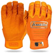 NWT Franklin CFX Pro Chrome Adult Batting Gloves Orange Size Large
