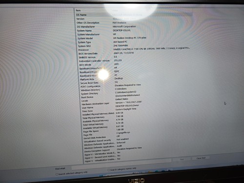 HP Pavilion 570-p064 i3-7100 3.9GHz 8GB RAM 128GB SSD/1TB HD Win 11 Home DVD - Picture 8 of 8