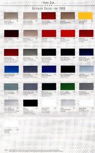 Ford Color Charts