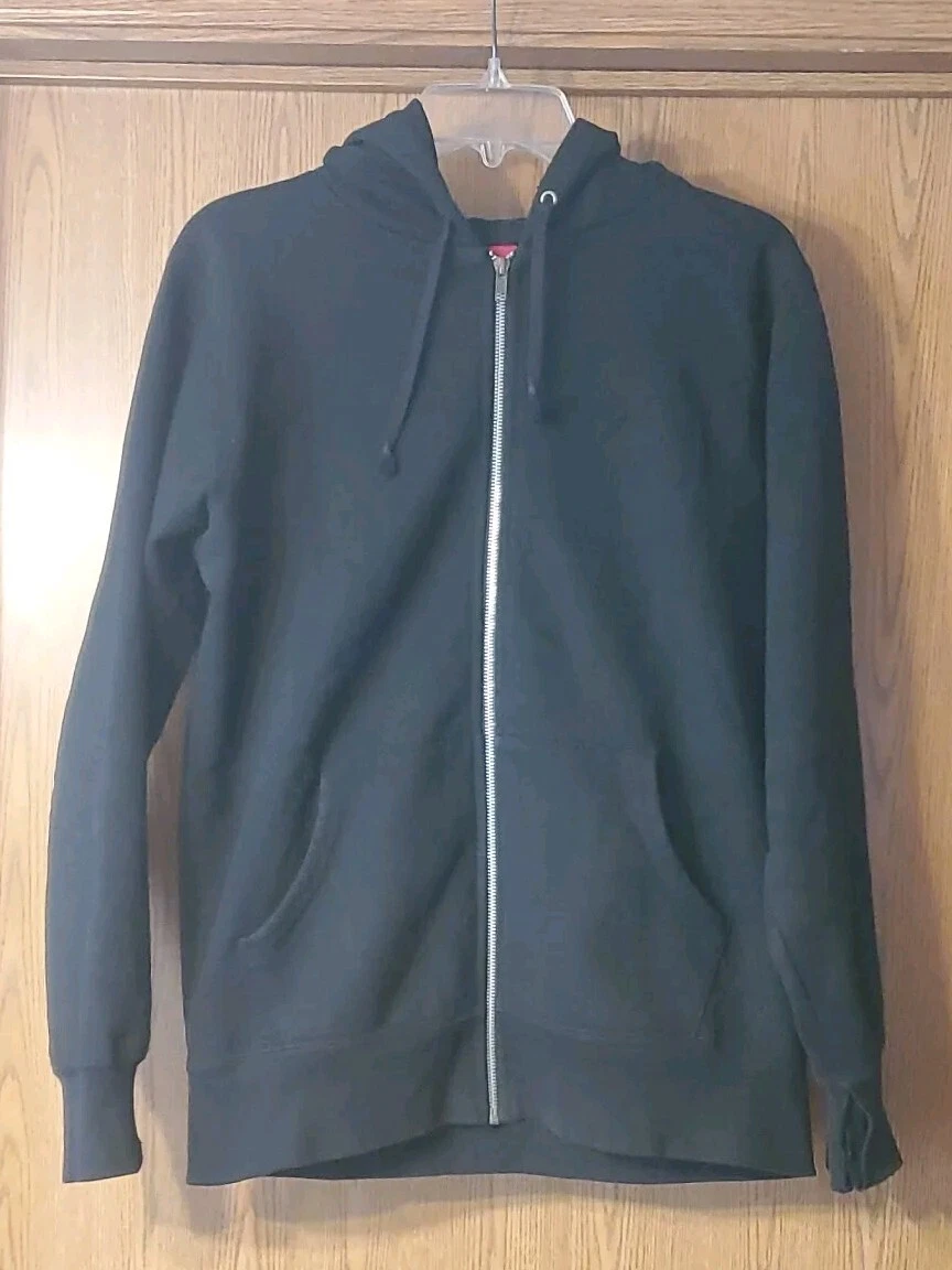 Sweat à capuche homme moyen Supreme noir zippé. Fabriqué au CANADA. *LIRE* C8