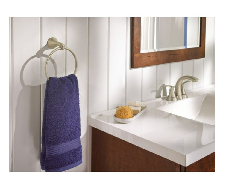 Moen Darcy Brushed Nickel Two-Handle Bathroom Faucet 4 in.