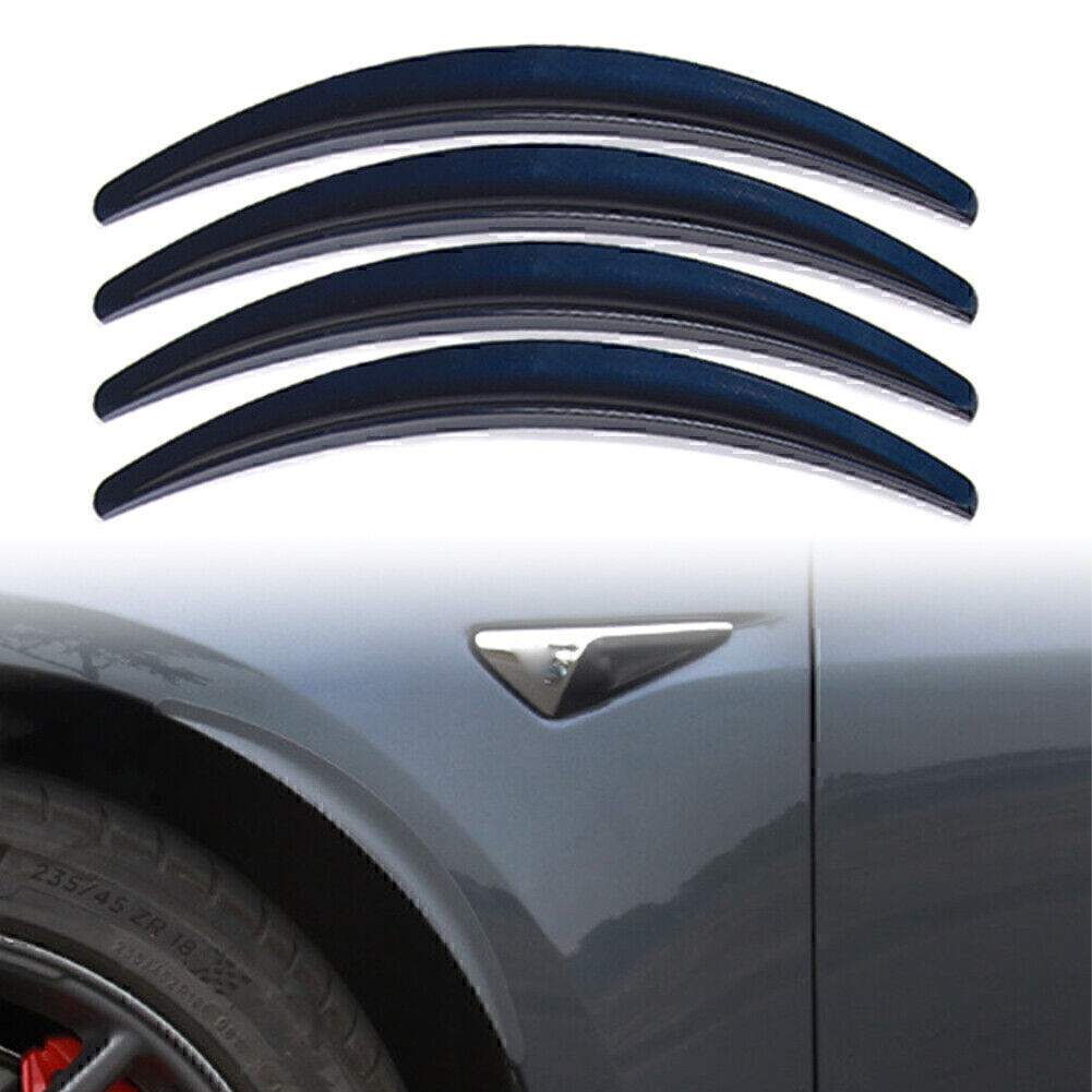 Car Wheel Eyebrow Arch Trim Side Fender Flare Strip For Tesla Model 3 17-21 Blue