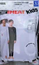 32 DEGREES KIDS HEAT SUIT SET+ LEGGING BASE LAYER SET-SIZE L (12/ 14) White