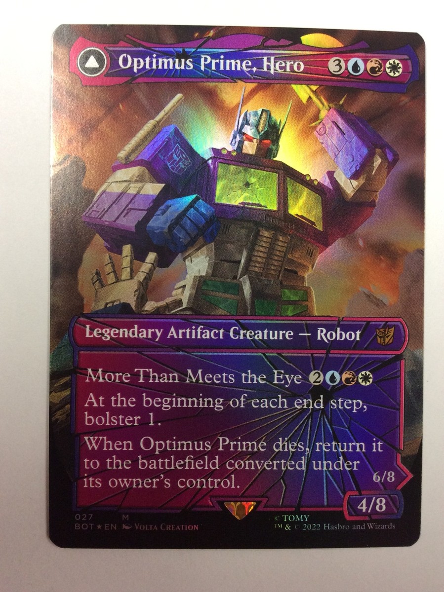 Optimus Prime Hero Shattered Glass Foil Magic The Gathering
