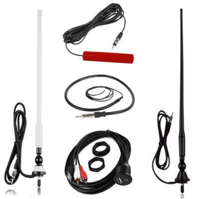 Marine Waterproof Radio Antenna – 13.3" FM/AM Aerial For Boat, ATV, UTV & Car
