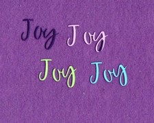 JOY  10 Christmas die cuts scrapbook cards