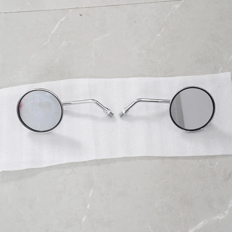 Espejos retrovisores laterales de vástago de 10 mm de largo para Honda CB100 CL100 CL125 CB125 izquierda y derecha Foto 3 de 4