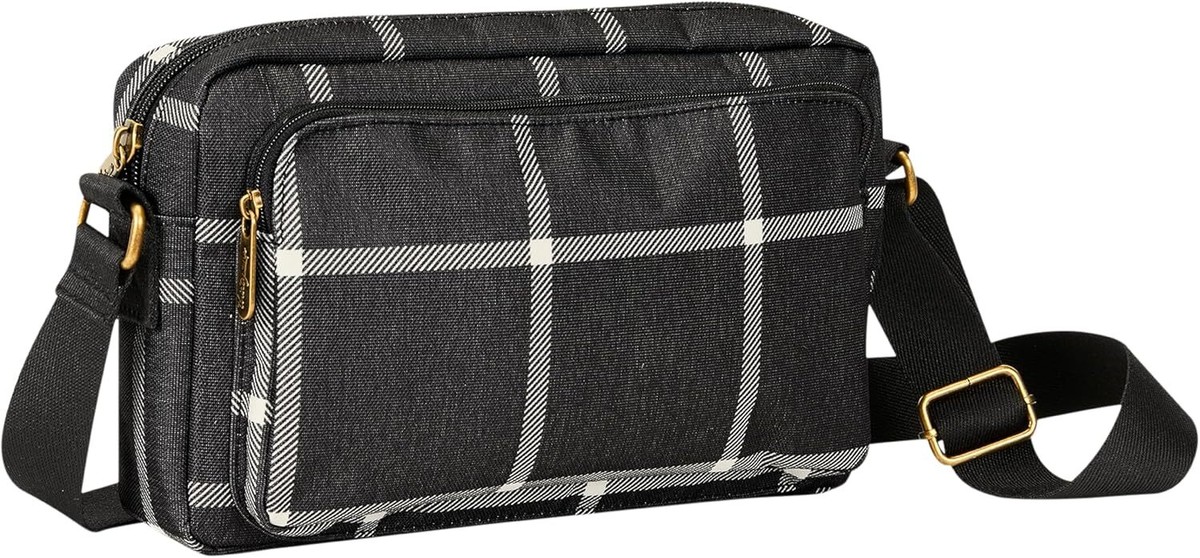 THIRTY-ONE Gifts All Zipped Up Crossbody Purse, Black