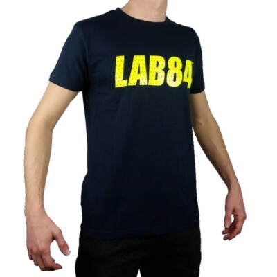 Lab84 T-Shirt short Sleeve Crew-Neck Man S9 TSHM4002 Navy Yellow