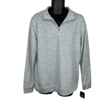 NEW George Medium Grey Pullover Athletic Jacket Long Sleeve Activewear Mens
