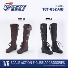 1/6 TCT-052 Female PU Leather High Martin Boots Shoes For 12''PH TBL Figure