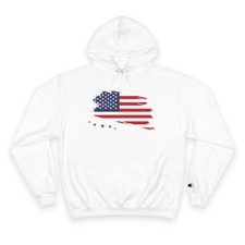 Patriotic Champion Hoodie, USA Flag Pullover