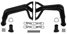 New 55-57 Chevy Fenderwell Headerssbc 265-400tri-5painted Black