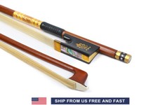 Brazilwood Violin Bow 4/4 Full Size Good Balance Ebony Frog Nice Inlay