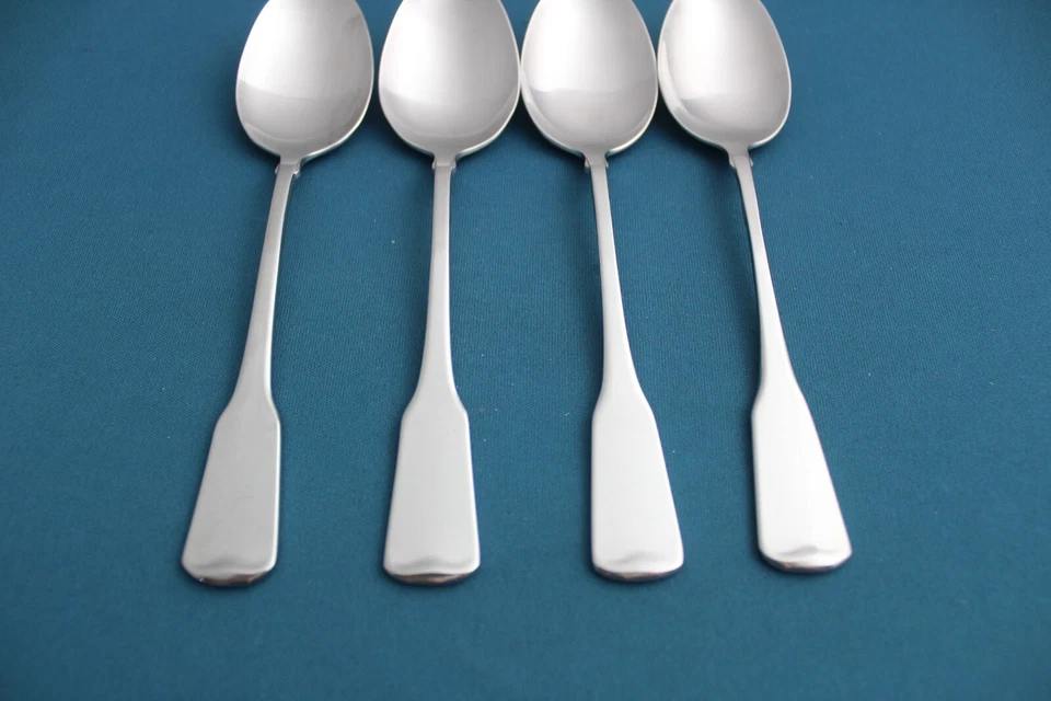 Cucharas de sopa ovaladas de 4 lugares Oneida CUBO COLONIAL AMERICANO satinado inoxidable 6 5/8" Foto 2 de 4