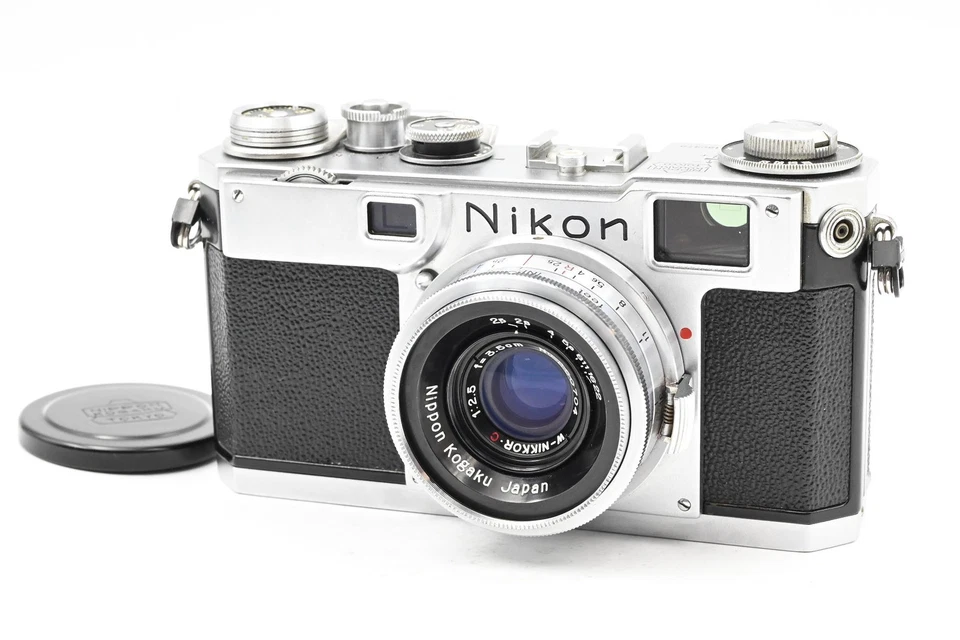 Nikon S2 Black Dial Rangefinder Nippon Kogaku Camera Kit w/ 35mm f2.5 Lens #478