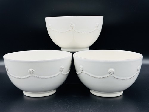 JULISKA Berry And Thread Whitewash Ceramic Cereal Ice Cream Dessert Bowl EXC
