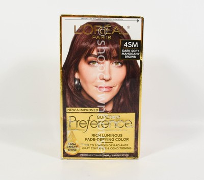 Loreal Superior Preference Color #4SM DARK SOFT MAHOGANY BROWN - new & improved