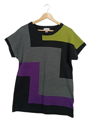 Laura Kent Gilet Femme Multicolore Géométrique Asymétrique (EU 40, INT L) - Photo 1/3