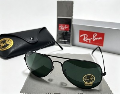 Share RAY-BAN RB3026, aviator sunglasses , Gold Frame/Large 62mm Grenn Lens