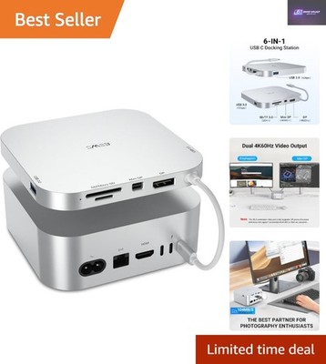 Kompakte Mac Mini M4 Dockingstation mit DisplayPort und USB 3.0 - elegante Funktionalität