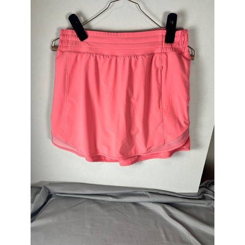 Lululemon Pace Rival Skirt Coral Pink Tall Tennis Running Skort Women Size 8