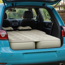 SUV Inflatable Air Mattress Gray w/Pump  Pillows Portable Car Camping TravelBed