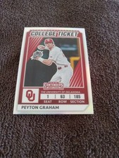2022 Panini EEE College Ticket Peyton Graham Oklahoma Sooners Prizm Card CTO-15