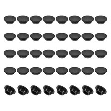 10mm Diameter Silicone Round Snap, 40 Pcs Furniture Hole Plug, Black