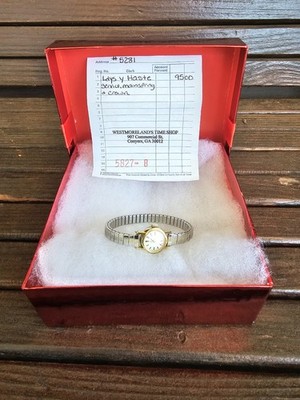    VINTAGE HASTE 17 JEWELS GOLD PLATED WOMENS WATCH RARE