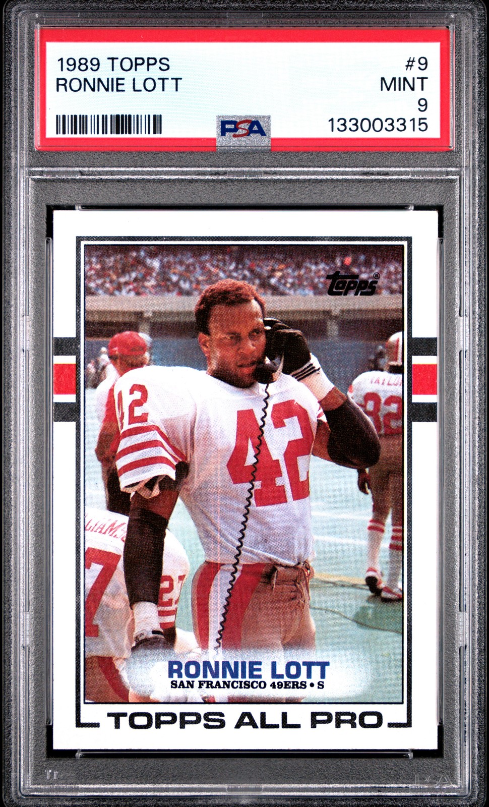 1989 TOPPS #9 RONNIE LOTT PSA 9