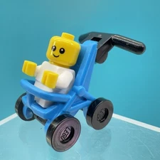 1x LEGO City Dark Azure Stroller Baby Carriage Seat *NO BABY MINIFIGURE* 5491