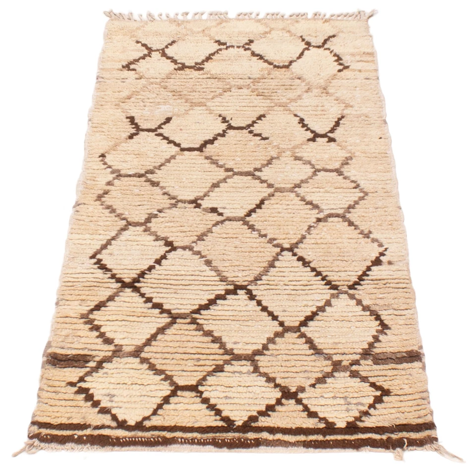 Traditional Cream 2'6" x 5'1" Hand-knotted Oriental Carpet Wool Area Rug - Image 4 of 4