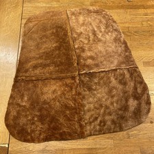 100% Real Sheepskin Seat Mat Pet Cat Dog Bed ReworkedVintage Ginger 46x40cm 