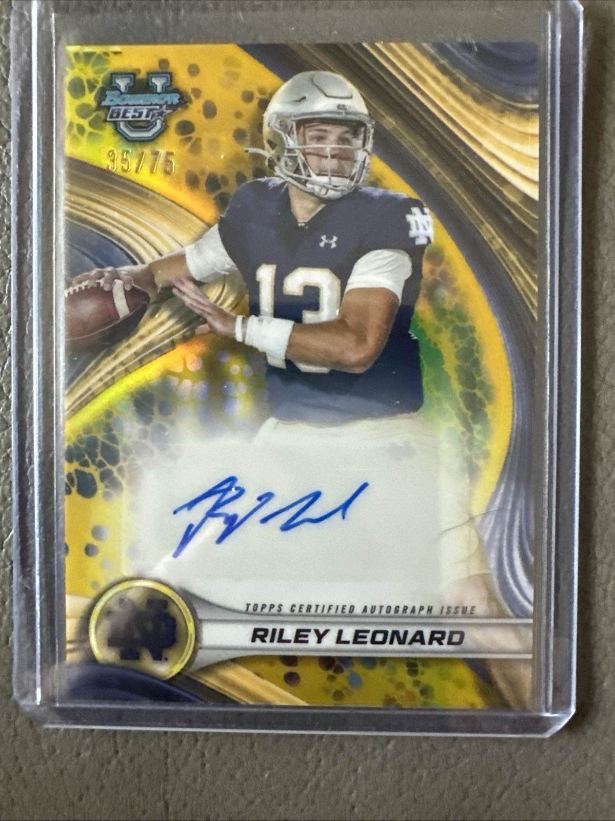 2024 Bowman's Best University - Best of 2024 Autographs Riley Leonard - 35/75