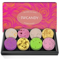 SWCANDY Shower Steamers Aromatherapy Travel Essentials for Women 8 Pcs Bath Bomb